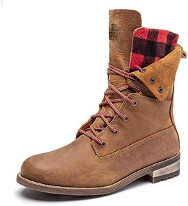 Kodiak Women's 8 in Cloverdale Plaid Ankle Boot, Wheat, 6