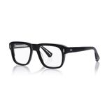 Shisen Fox YOROKOBI Square Frames for eyeglasses | Stylish eyewear Crafted from Italian Acetate material | 54 MEDIUM Unisex Spectacle Eye frame with Demo lenses (Black Crystal)