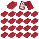 24 Pack Jewellery Gift Boxes Bulk, Small Gift Boxes with Lids and Bowknot for Jewellery, Ring Earring Necklace Gift Boxes 8× 5× 3cm, Red