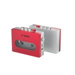 FiiO CP13 Portable Cassette Tape Player with 3.5mm Earphone Jack, Ultra-Low Wow&Flutter, Powered by Type-C or Lithium Battery (Red and Silver)