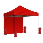 Shri R. K. Portable Foldable Pop-up Gazebo Tent Display Gazebo Red 10 X 10 FT 1Side