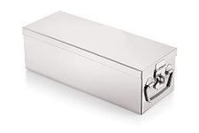 GinoSet® Stainless Steel Locker Boxes,Cheque book Box, Jewelry Boxes, Cash Box,Bank Locker Box, Peti Size - 12 Inch Cash Box (12" Long (Large) - 12" x 5" x 4")