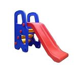 BabyGo Bus Slide Toy Freestanding Foldable Slides for Indoor & Outdoor Home & School, Ideal for Boys/Girls - 1 Years to 6 Years (Red-Blue)