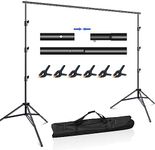 Volkwell Photo Backdrop Stand 2.8x3m / 9.2x9.8ft, Adjustable Portable Background Support System Kit with Carry Bag, for Photography Photo Video Studio.