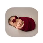 Coberllus Newborn Baby Photo Props Wrap Cloth Blanket Swaddle for Boys Girls Photography Shoot (Red)