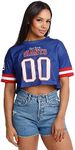 FOCO New York Giants NFL Womens Gameday Mesh Crop Top - Small