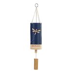 DEMDACO Inspired Enjoy The Journey Blue and Tan 3 x 7 Stoneware Wind Chime, Wind Charm