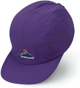 CLAPE Men's Snapback Hat 5 Panel Hat Women Flat Brim Embroidered Baseball Cap with Adjustable Straps Outdoor Camper Hat