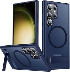 SPIDERCASE for Samsung Galaxy S23 Ultra Case, Built-in Stand, Blue