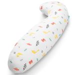 BYRIVER Contour Cooling Cute Body Pillow for Kids Girls Boys Toddler, Child Hug Pillow for Sleeping, Nursery Pillow for Baby, Washable Cotton Dinasour Pillow Cover, Gifts for Kids (KL)