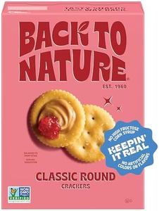 Back to Nature Classic Round Crackers - Dairy Free, Non-GMO, Made with Wheat Flour & Sea Salt, Delicious & Quality Snacks, 6.5 Ounce