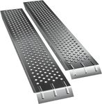 MONZANA® 2x Heavy Duty Loading Ramps 160x22.5x4.5cm | Galvanised Steel Non Slip Perforated Surface | 400kg Load Capacity | Access Ramp ATV Quad Motorcycle Lawnmower Scooter Machinery