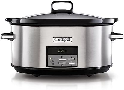 Crockpot Digital-Schongarer Slow Cooker | 7,5 l (10+ Personen) | einstellbare Garzeit | rostfreier Stahl [CSC063X]