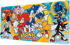 Grupo Erik Sonic Green Hill Zone Adventures XXL Mouse Mat - Desk Pad - 31.5" x 13.78" Non-Slip Rubber Base Mouse Pad, Gaming Mouse Pad, Keyboard Mouse Mat - Sonic The Hedgehog Gifts