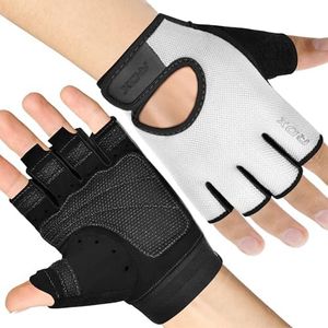RDX Weight Lifting Gloves Gym Fitness Workout, Anti Slip Palm Protection Half Finger, Adult & Kids Exercise Glove for Powerlifting Deadlifting Bodybuilding Calisthenics Cycling Climbing, Men Women
