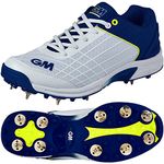 Gunn & Moore GM Spike Cricket Shoe | Original | Optimal Grip And Lightweight Feel for All Field Positions | Arch Support | Two-Tone TPU Outsole | Blue | Size UK 12 EU 47 Approx Foot Length 296 mm