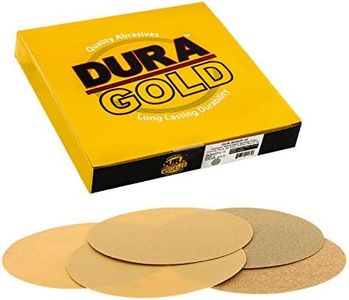 Dura-Gold - Premium- Variety/Assortment Pack (40,80,120,220,320) - 8" Gold PSA Self Adhesive Stickyback Sanding Discs for DA Sanders - Box of 10 Sandpaper Finishing Discs for Automotive, Woodworking