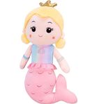 Liquortees Mermaid Dolls for Girls, Soft Toy, Plush Toys, Huggable Soft Doll Toy, Baby Toy for Kids, Birthday Gift (Pink 36 Cm)