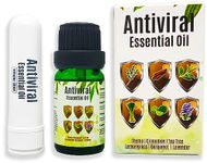 Anti-Viral Lungs & Airways Remedy Oil with Nasal Inhaler Stick – The 6 Most Powerful Virus Killing Essential Oils Blended to Combat Viruses, Bacteria, Bugs & Germs. Anti-Bacterial. Refresh & Reuse.