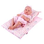 Doll Bedding 2 Pc. Set Pink Rabbit Print Bedding Pad/Mattress/Blanket Cute Doll Accessories Includes 1 Mattress 1 Pillow, Fits 18 Inch Doll Gifts (Doll not Included) 006