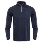 Calvin Klein Mens Harlem 1/4 Zip Pullover - Navy Marl - XL