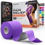 Kinesiology Tape-Incredible Support for Athletic Sports and Recovery+Free Taping Guide-Uncut 2 inch 16.4 feet Roll (Indigo Purple + Free Taping Guide, Pack of 1)