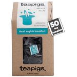 Teapigs Decaf Breakfast Tea Bags - Full-Flavoured Kenyan & Ceylon Black Tea Without the Caffeine - Sustainable & Ethically Sourced - 50 Biodegradable Tea Temples (1 Pack)