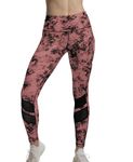 Mehrang Women's Printed Gym wear/Active Wear Tights Strechable Leggings with Breathable Mesh and Side Pockets (in, Alpha, XL, Regular, Dream Pink)