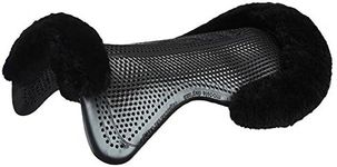Acavallo Just Gel Lambskin Half Pad - Black: Large