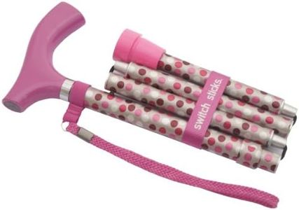 Switch Sticks Folding Walking Stick Cane, Hot Pink