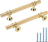 Leulan Kitchen Cabinets Handles Gold Cabinet Pulls Gold Drawer Pulls 3 3/4 inch Brass Cabinet Pulls 10 Pack Cabinet Hardware