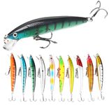 Vinayakart Fishing Lure Hard Bait Plastic Fishing Lures Length 12cm, per pcs 8 g Pack of 5 Pcs.(Note:-Any 5 Fishing Lures)