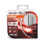 OSRAM XENARC NIGHT BREAKER LASER D2S, Next Generation, 200% more brightness, HID xenon bulb, 66240XNN-HCB, Duo Box (2 lamps), White