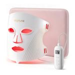 MICEYLIVE LED Red Light Face Mask, 460–850nm Near-Infrared Facial Light Mask with 3 Light Modes, 2000mAh Remote, 10–30 Min Timer, Soft Silicone At-Home Skincare Device for Face Care & Travel