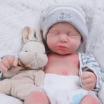 BABESIDE Reborn Baby Dolls 16'' Platinum Full Silicone Baby Doll Realistic-Newborn Baby Dolls That Look Real Sleeping Baby Boy Doll for Kids & Toddlers