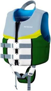 AEOCOO Toddler Swim Vest for 50-70 Pounds, Kids Pool Floaties Vest 5-7 Year Old, Puddle Swim Jumper Buoyancy Jacket, Boys, Girls, Niños, Forest Adventure