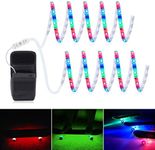 DANCRA Scooter Lights for Night Riding LED Skateboard Lights，2×2.62ft Cool RGB Lighting Options Strip Light Battery Powered - Safety Lights for Sports Equipment