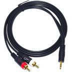 GITRU 3.5mm Stereo Male to 2 RCA Male Audio Cable, Microphone Cable for iPhone/iPad/MP3 Players, Black (3 Meters)