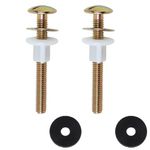 2 Pack Universal Toilet Seat Bolt Screw Set, Heavy Duty Toilet Seat Hinge Bolts with Nuts, Not Easy to Rust, Easy to Install for Toilet Seat Hinge Bolts Replacement Parts