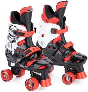 Osprey Roller Skates | for Girls & Kids Beginners, Adjustable Sizing Quad Skates, 4 Wheel Skates, Durable Safe-Lock Straps, Red