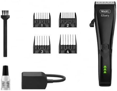 Wahl Glory Professional Clipper, Cord/Cordless Operation, 6000 RPM Powerful Motor, Patented Blade with Integrated Adjustable Lever, Lightweight, Smart LED Indicator, 4.5 Hours Runtime, 2 Years Warranty, 02211-024