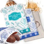 3-Pack Bread Bags for Homemade Bread, Reusable Sourdough Bread Storage Bags with Lining for Loafs Baguette Fresh Keeping,Freezer Bread keeper, Homesteading Essentials and Baking Gifts for Women.