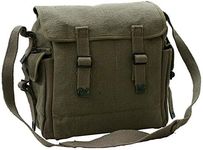 Canvas Webbing Messenger Bag With P