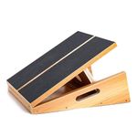 Professional Wooden Slant Board, Adjustable Incline Board and Calf Stretcher, Stretch Board, Extra Side Handle Design for Portability, 16 X 12.5 Inches, 5 Positions (450 LB Capacity) (Full-Coverage)