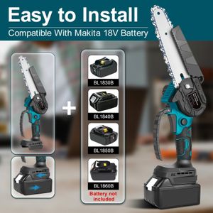 Mini Chainsaw for Makita 18V – 6" Brushless Electric Hand Saw, 600W, No Battery