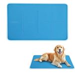 Bamda Dog Cooling Mat 90 x 60cm, GRS Certified- Upgrade Materials- Non-Toxic Solid Gel, Self Cools mat for dogs, Fast Cooling Relief in Hot Summer, Cool Blanket Great for Keeping Pet Cool 【L】
