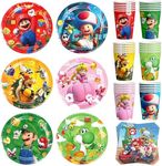 90 Pcs Mario Party Supplies Mario P