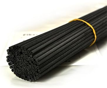 100 Pieces Fiber Diffuser Replacement Sticks for Aroma Fragrance (30cm*3mm, Black)