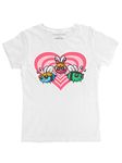 THREADCURRY Powerpuff Bees | Kids Cartoon Girls TV Series Power Puff Graphic Printed Tshirt for Girls White 14-15 Years