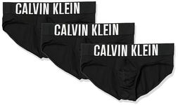 Calvin Klein Men's Intense Power 3-Pack Hip Brief, Black, Black, Black, Large